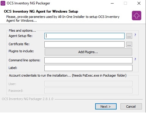 Interface OCS Packager