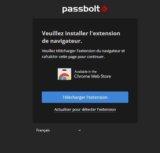 Passbolt - Extension requise
