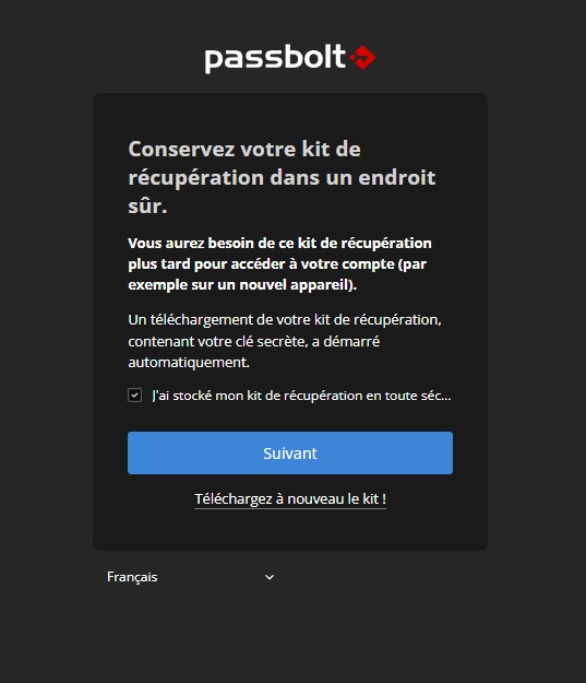 Passbolt - Kit de récupération
