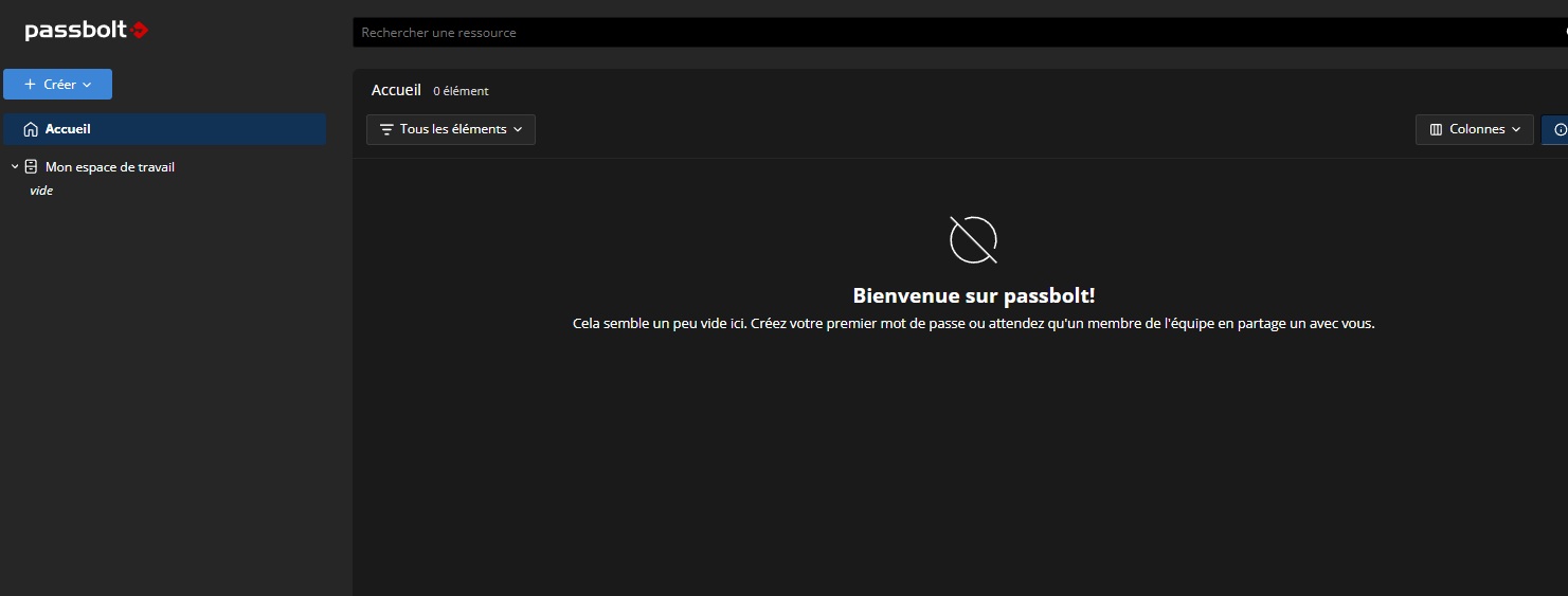 Passbolt - Interface principale